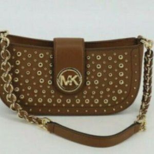 NEW Michael Kors Carmen XS Pouchette Leather Purse